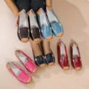 Mocassin femme couture contrastée semelle souple