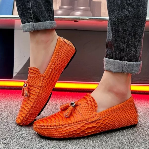Mocassin homme serpent à glands luxe – Image 12