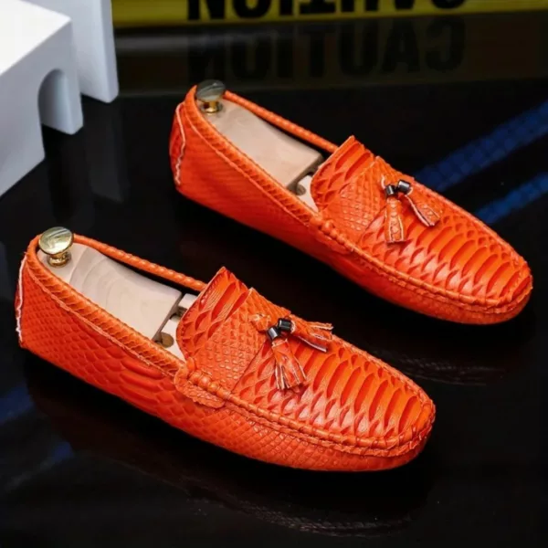 Mocassin homme serpent à glands luxe – Image 9
