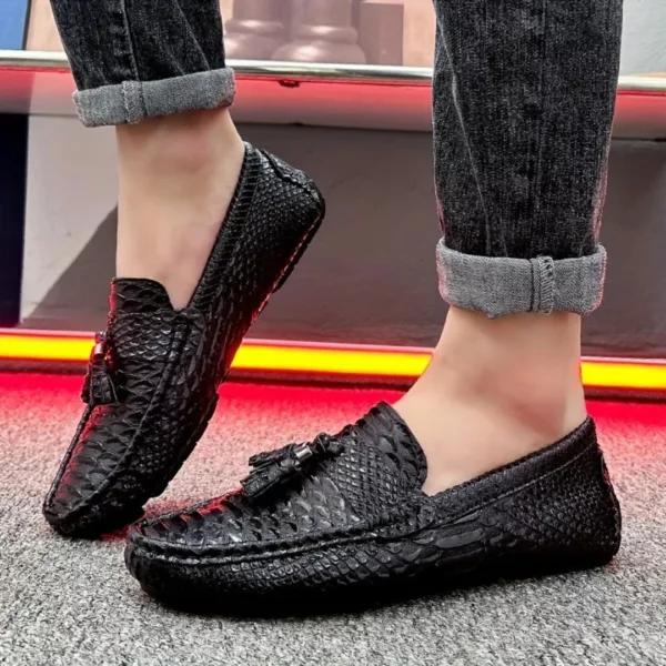 Mocassin homme serpent à glands luxe – Image 3