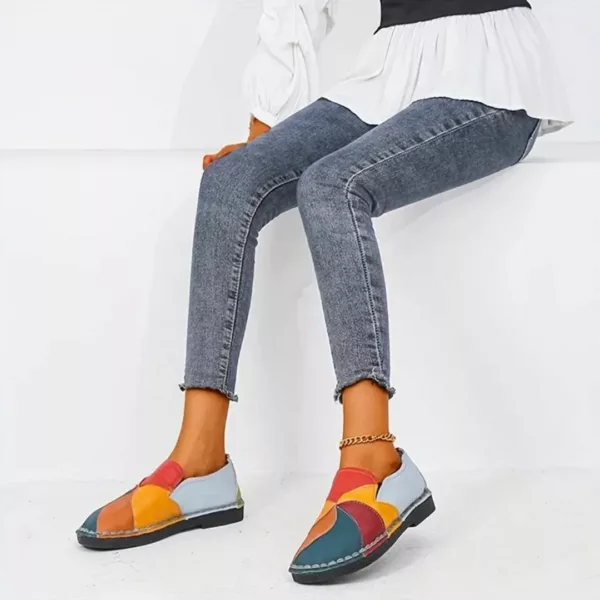 Mocassin femme patchwork style artisanal – Image 2