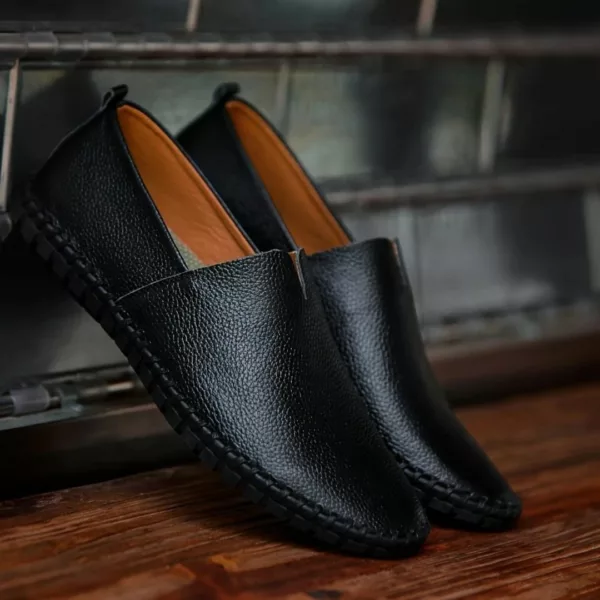 Mocassin homme cuir souple minimaliste – Image 10