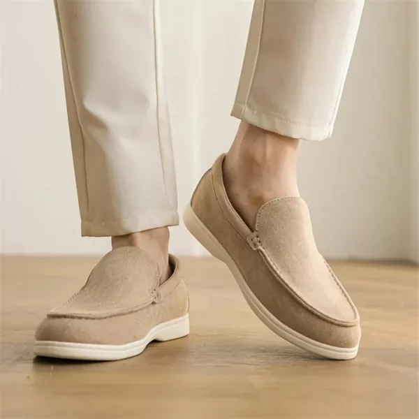 Mocassin homme minimaliste semelle blanche – Image 2