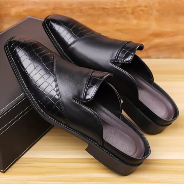 Mocassin homme ouvert croco bicolore – Image 14