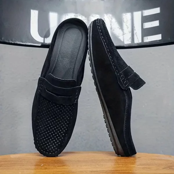 Mocassin homme ouvert daim perforé – Image 10