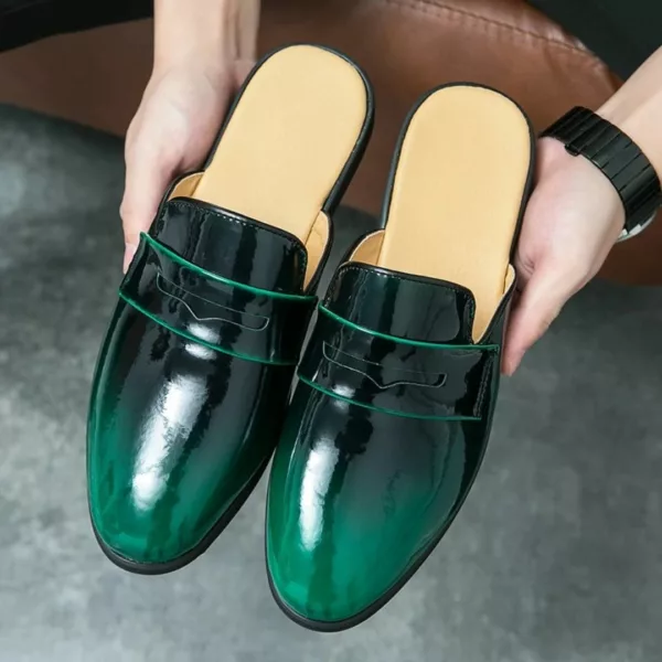 Mocassin homme verni dégradé tendance – Image 10