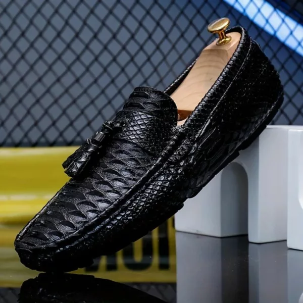 Mocassin homme serpent à glands luxe – Image 5