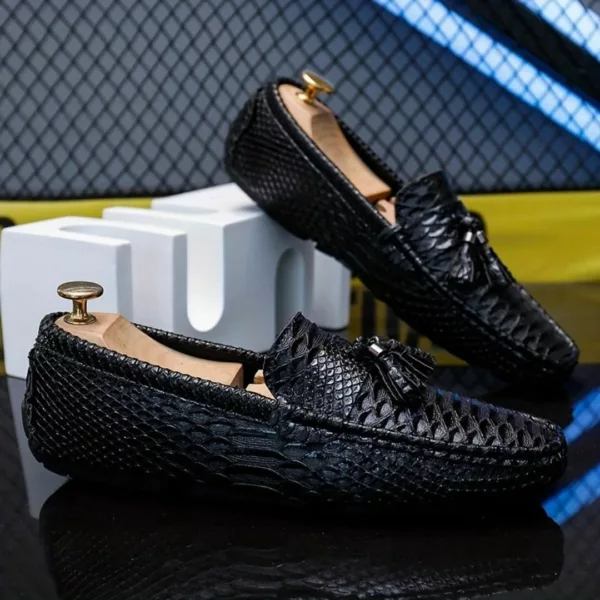 Mocassin homme serpent à glands luxe – Image 4