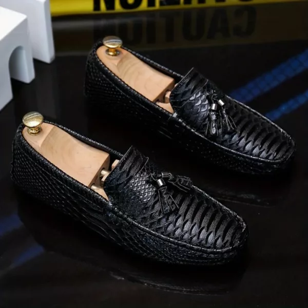 Mocassin homme serpent à glands luxe – Image 6