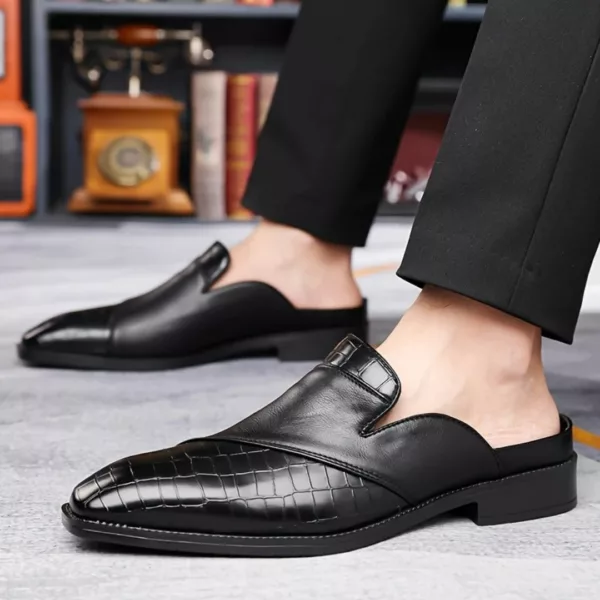 Mocassin homme ouvert croco bicolore – Image 12