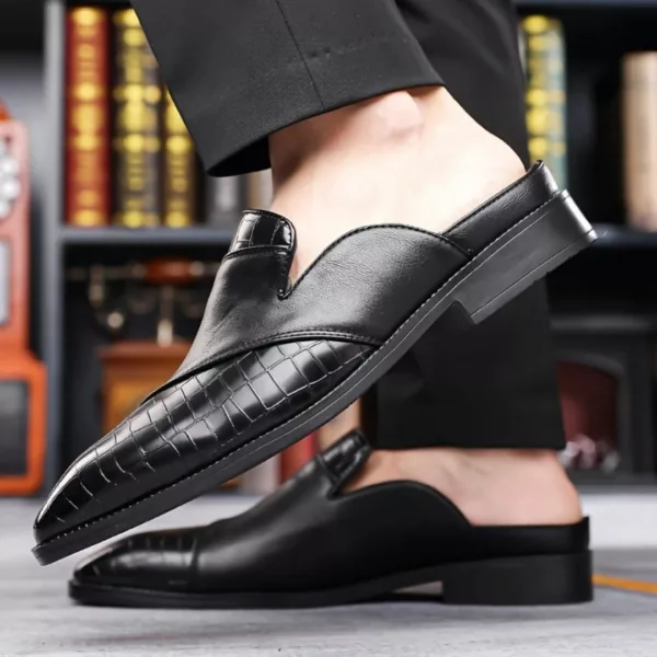 Mocassin homme ouvert croco bicolore – Image 13