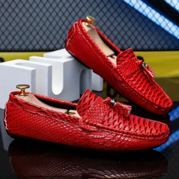 Mocassin homme serpent à glands luxe – Image 19