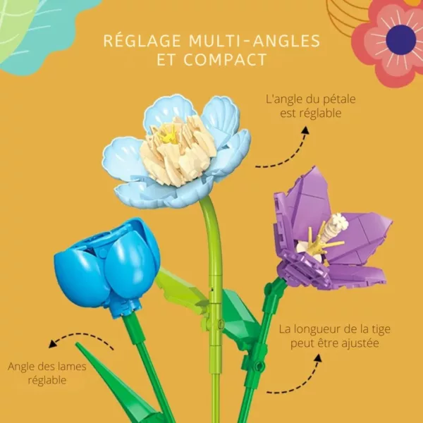 Lego orchidée bouquet fleurs décoratif – Image 2