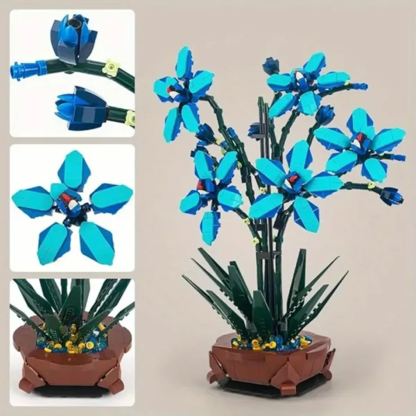 Lego orchidée tropicale tiges longues feuillage dense – Image 3