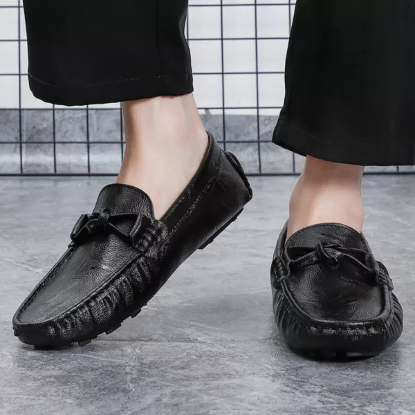 Mocassin cuir homme souple à nœud – Image 8