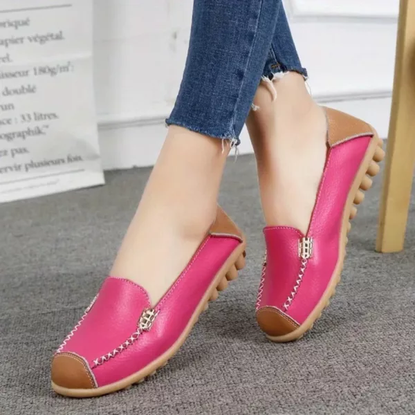 Mocassin femme couture contrastée semelle souple – Image 2