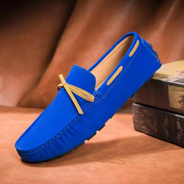 Mocassin homme daim nœud contrasté – Image 6
