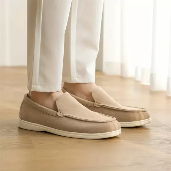 Mocassin homme minimaliste semelle blanche – Image 10