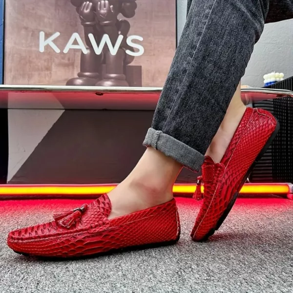 Mocassin homme serpent à glands luxe – Image 23