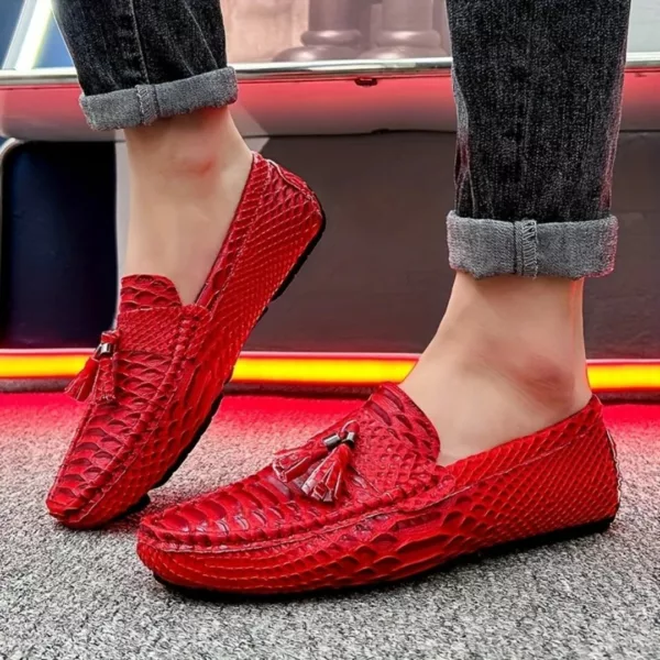 Mocassin homme serpent à glands luxe – Image 20