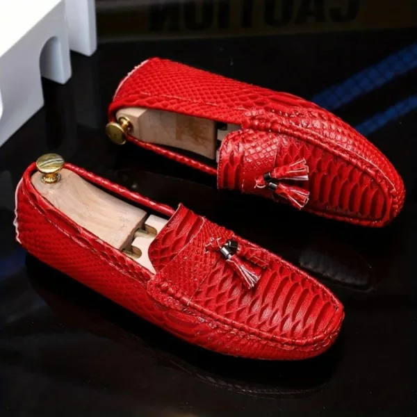 Mocassin homme serpent à glands luxe – Image 21
