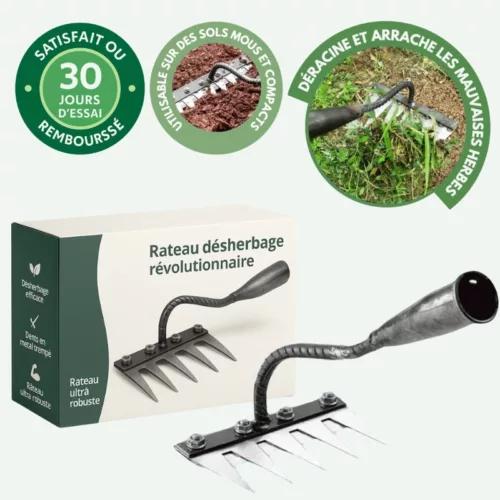 Râteau de désherbage universel – Enlevez les herbes sans effort, sans douleur et debout