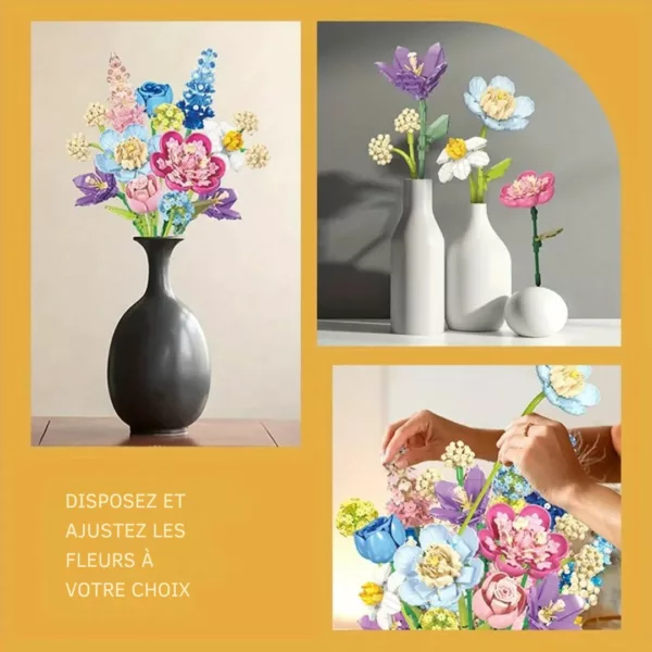 Lego orchidée bouquet fleurs décoratif – Image 4