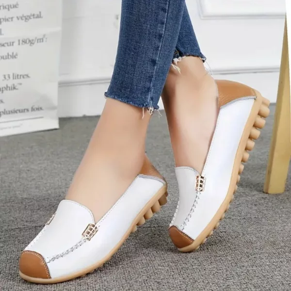 Mocassin femme couture contrastée semelle souple – Image 14