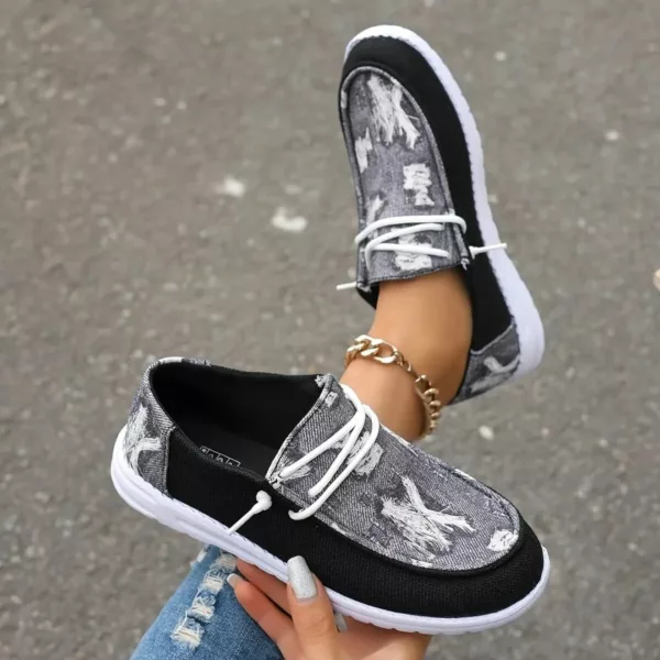 Mocassin femme denim effet usé tendance – Image 5