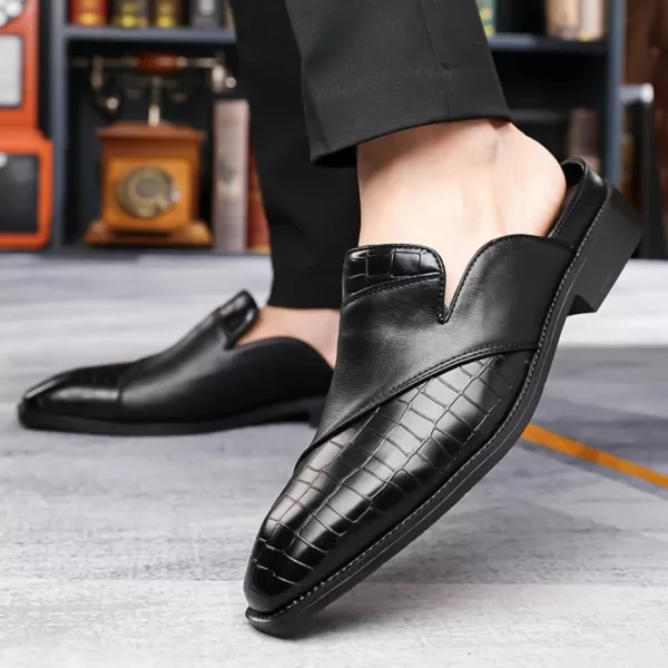 Mocassin homme ouvert croco bicolore – Image 16