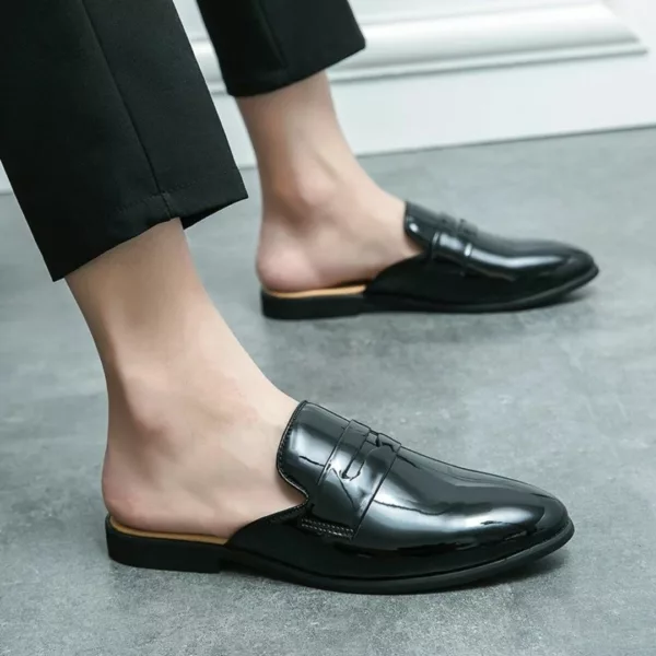 Mocassin homme verni dégradé tendance – Image 3