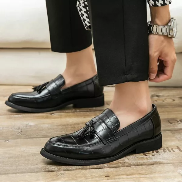 Mocassin homme cuir verni à glands – Image 5