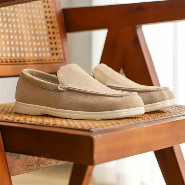 Mocassin homme minimaliste semelle blanche – Image 8