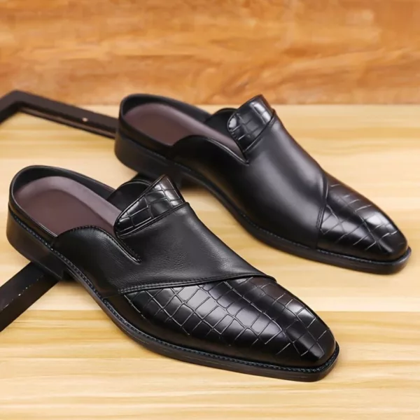 Mocassin homme ouvert croco bicolore – Image 17