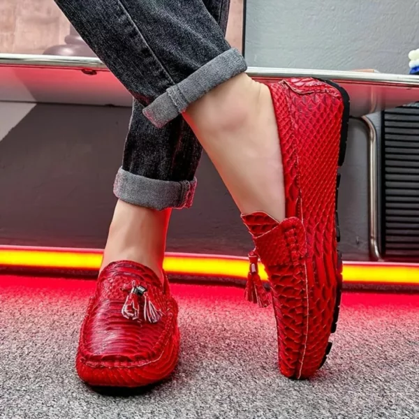 Mocassin homme serpent à glands luxe – Image 25