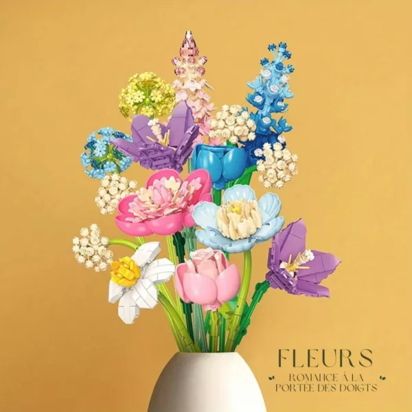 Lego orchidée bouquet fleurs décoratif