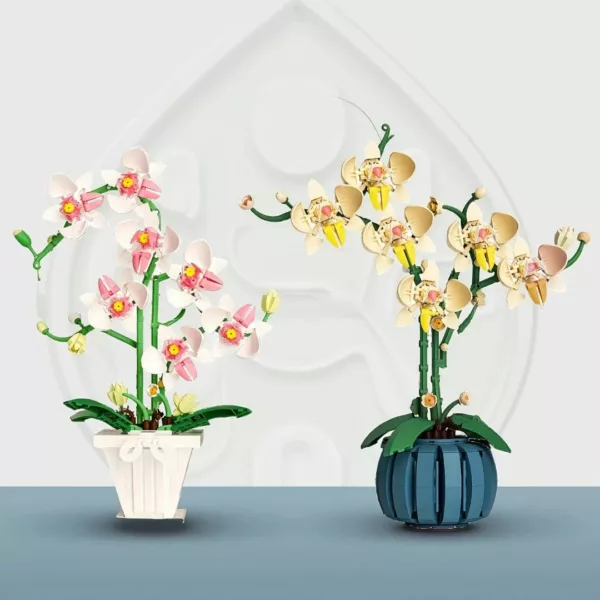 Lego orchidée floraison à construire réaliste