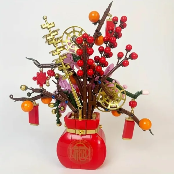 Lego orchidée rose vase rouge asiatique – Image 5