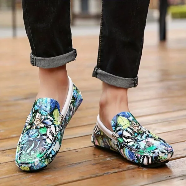 Mocassin homme imprimé papillons audacieux – Image 6