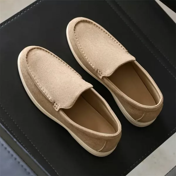 Mocassin homme minimaliste semelle blanche – Image 6