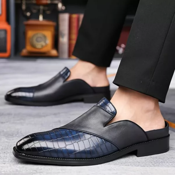 Mocassin homme ouvert croco bicolore – Image 18
