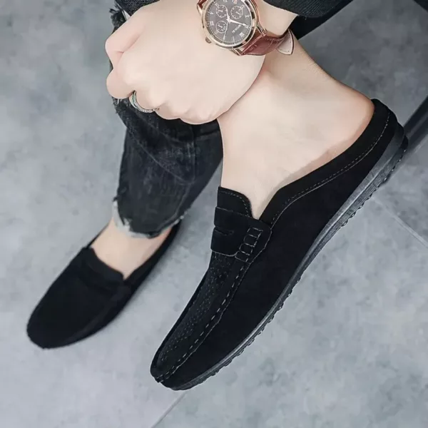 Mocassin homme ouvert daim perforé – Image 4