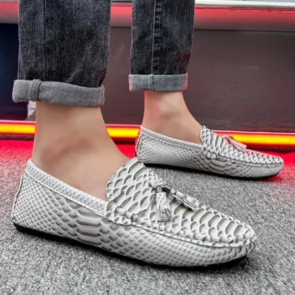 Mocassin homme serpent à glands luxe – Image 26