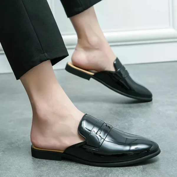 Mocassin homme verni dégradé tendance – Image 2