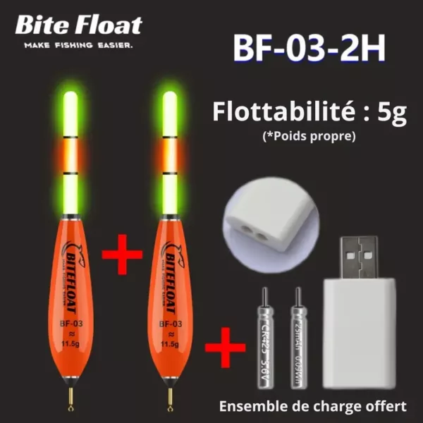 Flotteur lumineux rechargeable pour pêche nocturne – Image 9