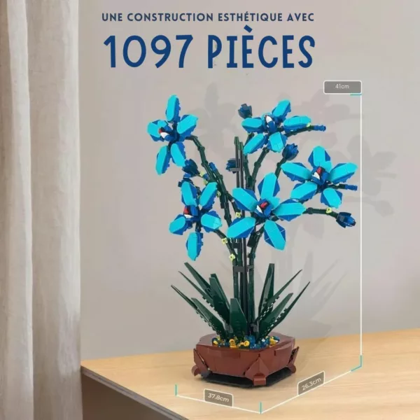 Lego orchidée tropicale tiges longues feuillage dense – Image 5