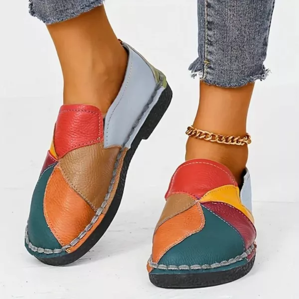 Mocassin femme patchwork style artisanal – Image 5