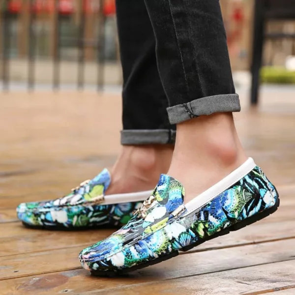 Mocassin homme imprimé papillons audacieux – Image 2