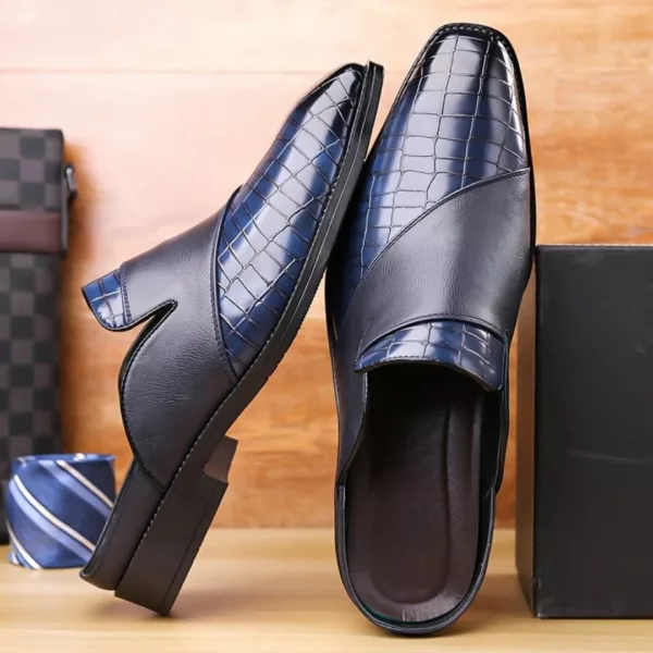 Mocassin homme ouvert croco bicolore – Image 19