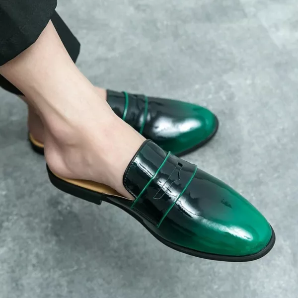 Mocassin homme verni dégradé tendance – Image 6